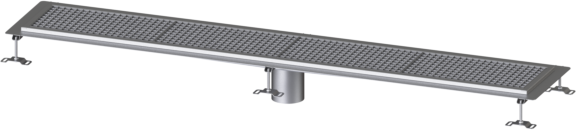 Kessel Ferrofix Kastenrinne 6030200 Edelstahl, 300x2063x65mm, Auslauf senkrecht