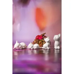 Katze Sedira sitzend 11cm cremeweiß