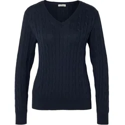 Tchibo - Zopfstrickpullover - Damen - Gr. M - dunkelblau