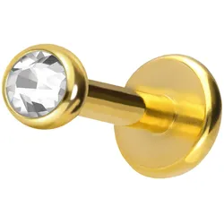 Titan Labret mit Push Fit KRISTALL