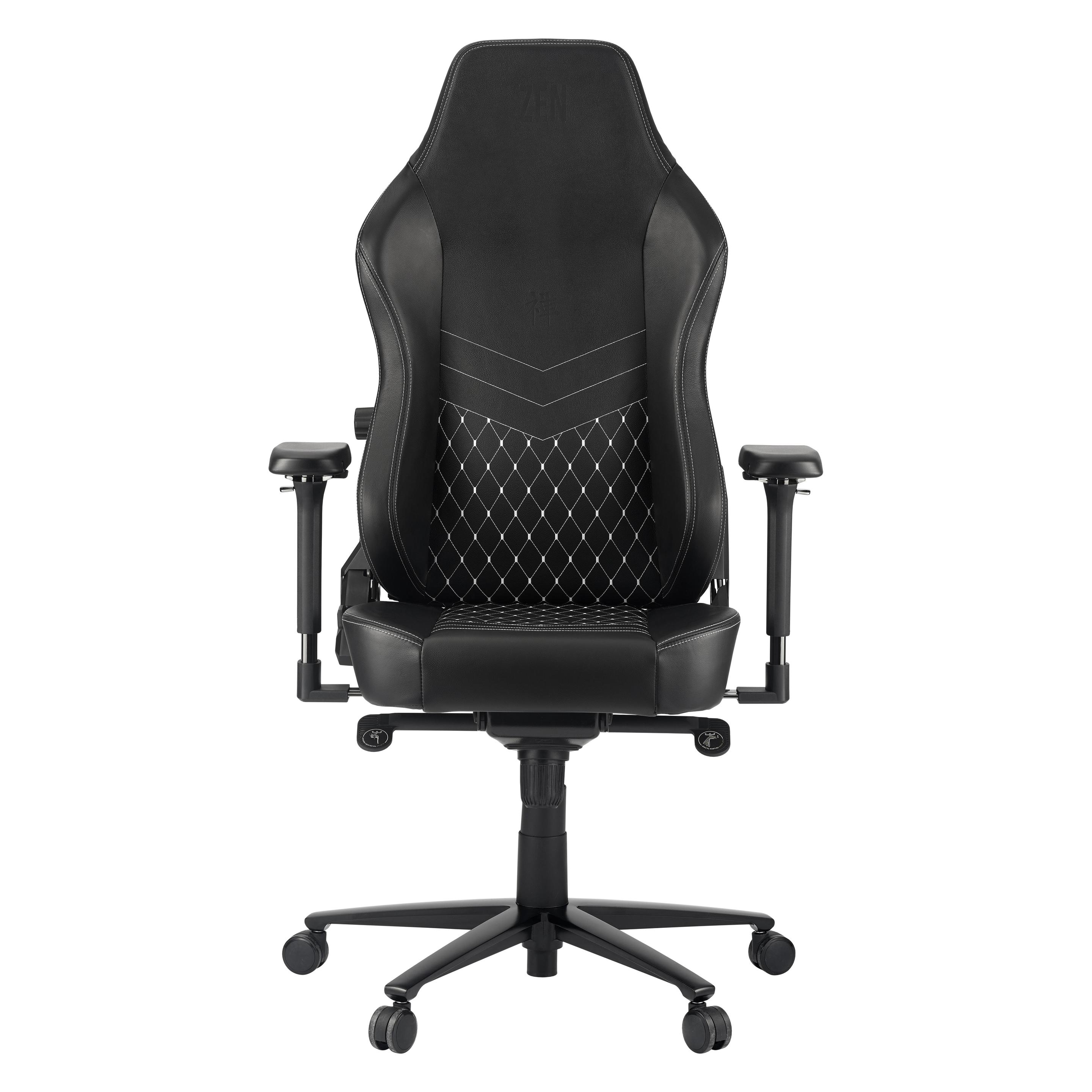 Zengear ZEN SAGA REAL LEATHER GAMING CHAIR - Schwarz - Leder - (ZEN-0302)