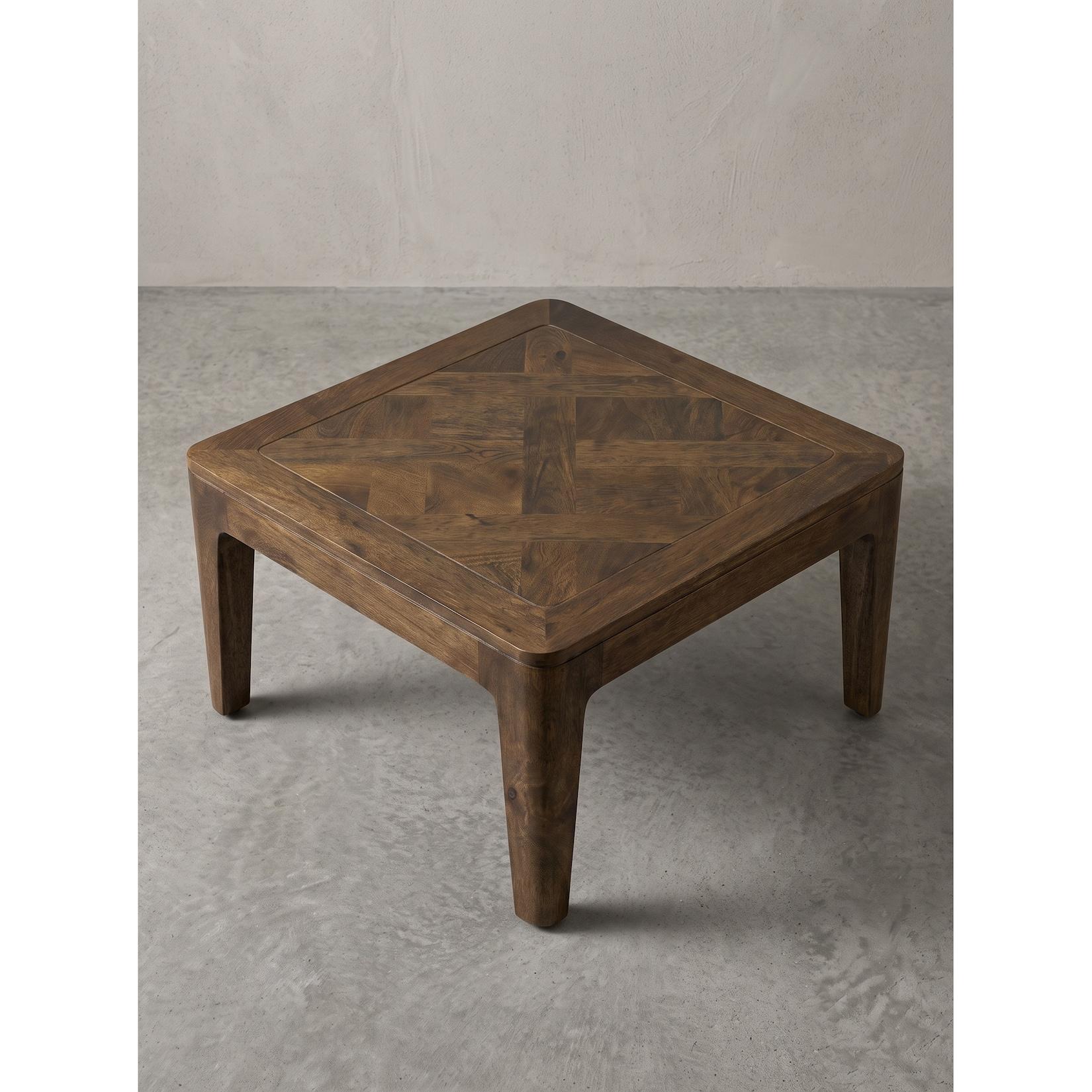 Sofatisch Mango Massivholz Nussbaum-Mango 60x60x32 cm - LOIRE Kadima