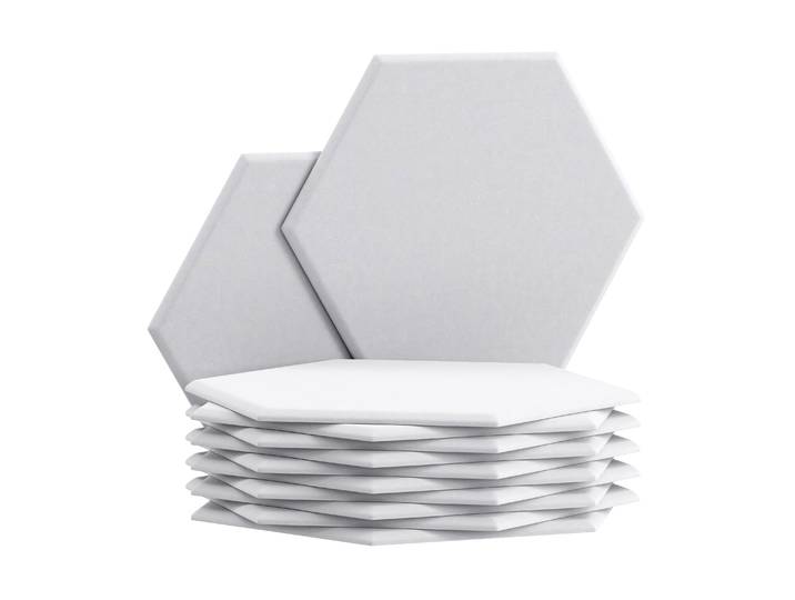 Akustikplatte sechseckig 12er Set 36 x 30 cm weiss