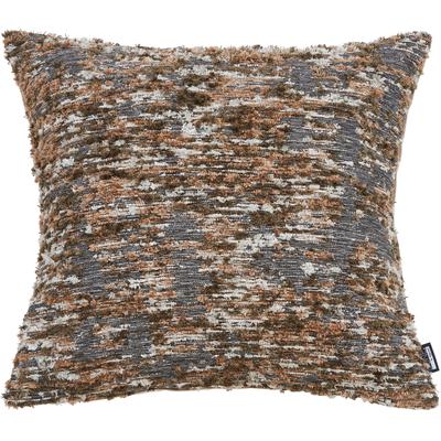 Dekokissen DONE. "PICASSO", braun (chocolate), B:50cm H:1cm L:50cm, Leinen, Polyester, Dekokissen_Sitzkissen_Kissenhüllen, Jacquardgewebt