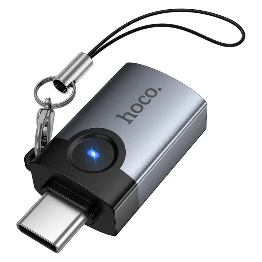 Hoco Kabeladapter OTG USB-C auf USB-A 3A UA46C grau (USB-A, USB-C) (72217094)