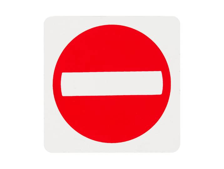 Schild Einbahn 7.5 × 7.5 cm