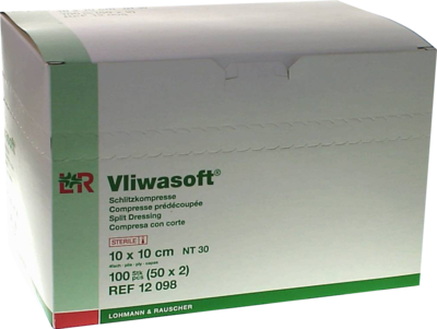 Lohmann & Rauscher GmbH & Co.KG VLIWASOFT Schlitzkompressen 10x10 cm steril 4lagig 50X2 St 06868774
