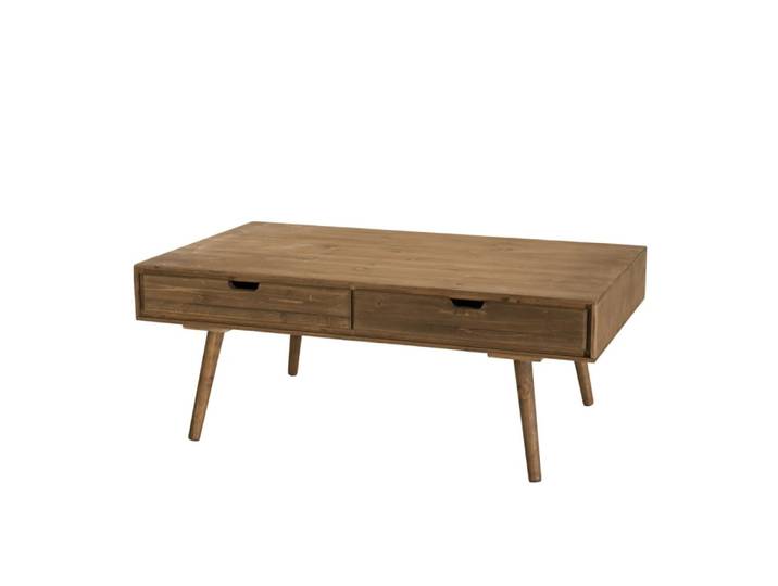 Table basse 4 tiroirs en sapin l120