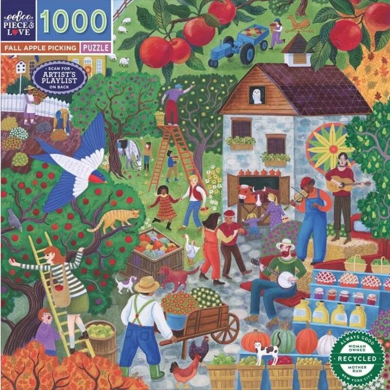 Puzzle 1000 pcs Fall Apple Pick - Eeboo