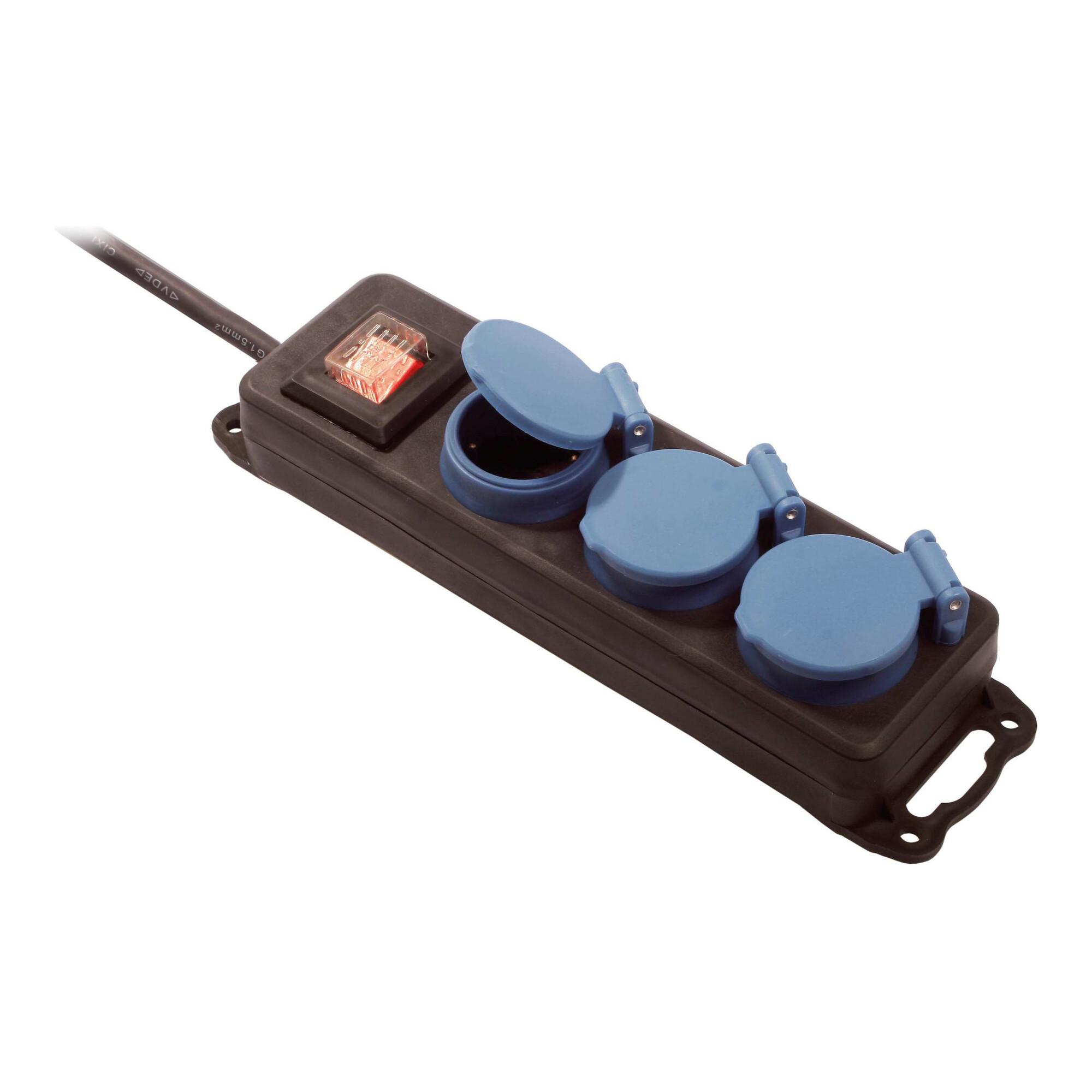 Bachmann Verteilersteckdose 3xSchutzk.1xSchalter 349.045)