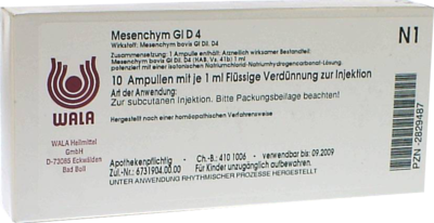 WALA Heilmittel GmbH MESENCHYM GL D 4 Ampullen 10X1 ml 02829487