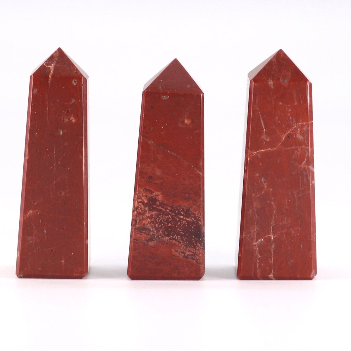 Red Jasper Edelsteen Obelisk voor op tafel, ca. 5 cm