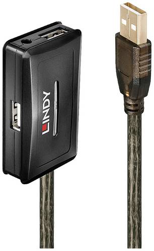LINDY USB-Kabel USB 2.0 USB-A Stecker, USB-A Buchse, USB-A Buchse, USB-A Buchse, USB-A Buchse 10.00m Grau 42635