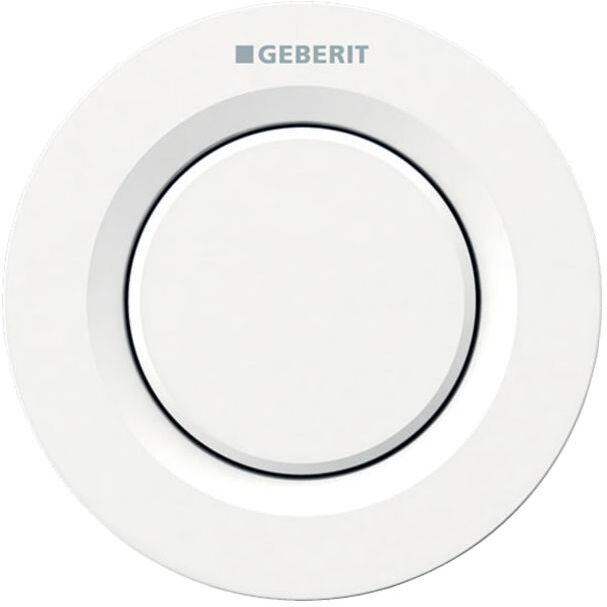 Geberit WC-Steuerung Typ 01 116040111 pneumatisch, Kunststoff, 1-Mengen-Spülung, UP-Drücker, weiß-alpin