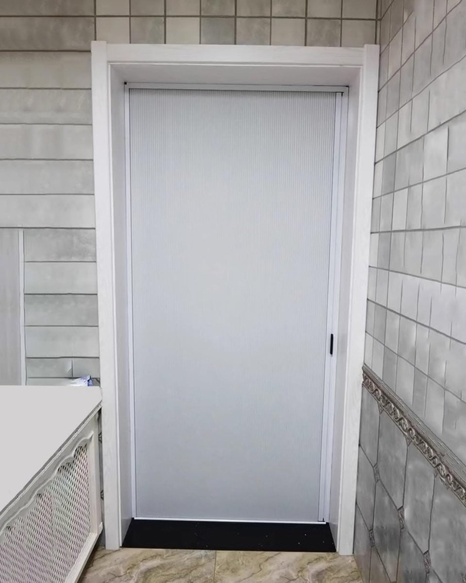 Witte harmonica vouwdeur voor het scheiden van ruimtes, 86,5 x 203 cm