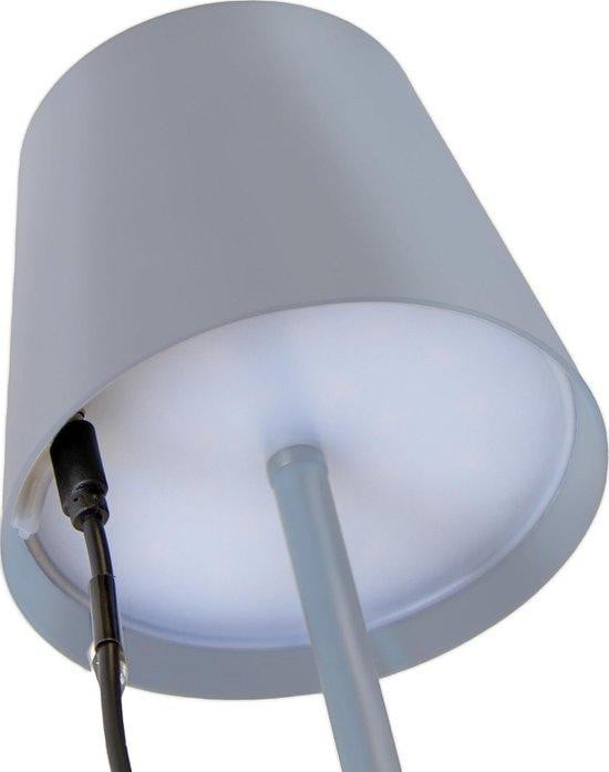 WAN Draadloze oplaadbare LED tafellamp met touchdimmer en warm licht voor binnen en buiten, Hoogte: 37 cm