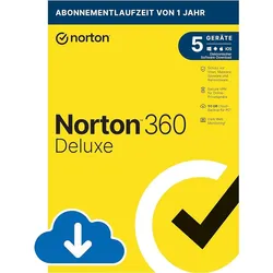 Norton 360 Deluxe inkl. 50 GB, 5 Geräte - 1 Jahr, Download