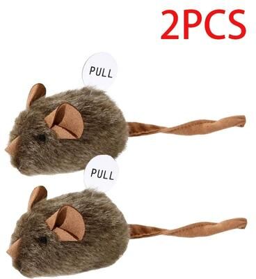 Uplifted Finds Pounce Ready Squeaky Mouse Plush 2 Pcs