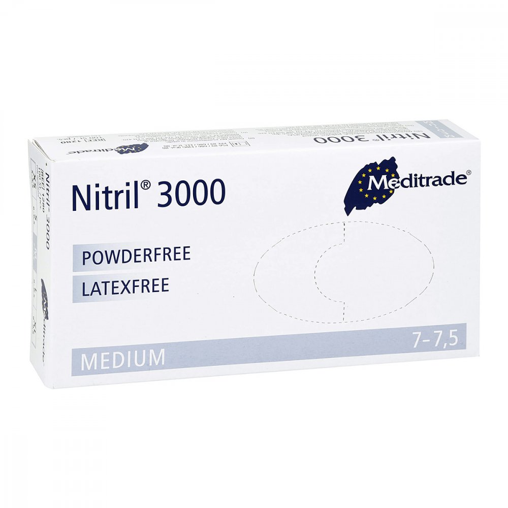 Meditrade GmbH Nitril 3000 Unt.handschuhe unsteril M 06968056