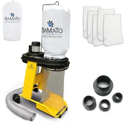 BAMATO Absauganlage AB-550 inkl. Adapter Set und 5 Spänesäcke