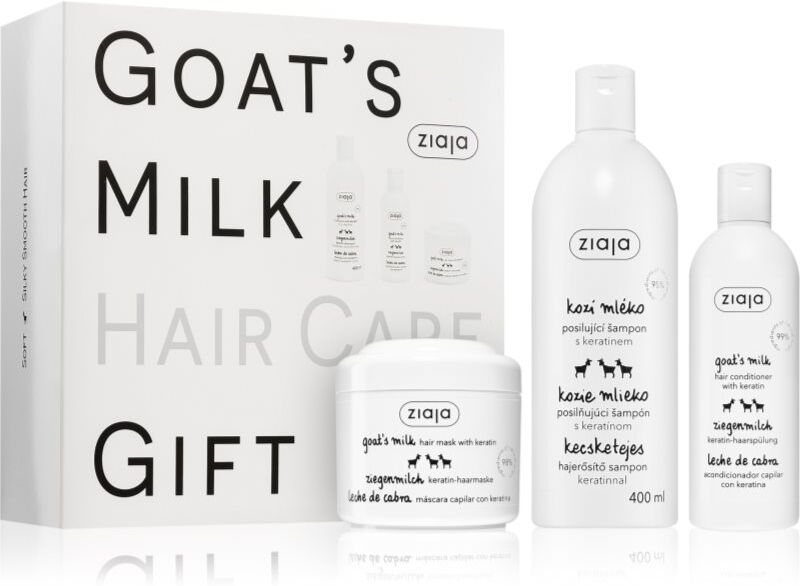 Ziaja Goat's Milk coffret cadeau pour cheveux secs et abîmés