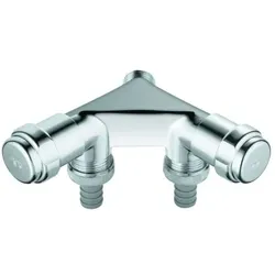 Grohe WAS-Doppelventil "Einfach" 41022000 DN15 mit Rückflussverhinderer, chrom