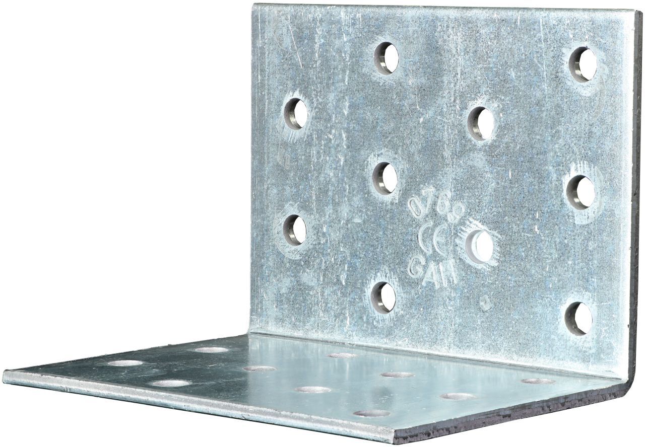 GAH Alberts GAH Lochplattenwinkel, Winkelverbinder, sendzimirverzinkt, 60 x 60 x 80 mm, Stärke: 2,5 mm