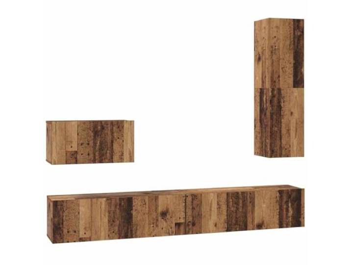 GKHPYURE TV-Schrank zur Wandmontage, 4 Stück, Holz, 200 x 30 x 30 cm Mehrschichtholz, Scharniertür, modulare Regale, Wandmontage, platzsparend