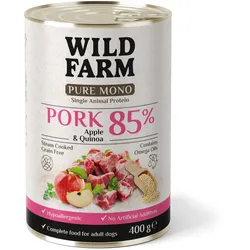 WILD FARM PURE MONO Schweinefleisch Apfel und Quinoa 400g Monoprotein-Hundefutter
