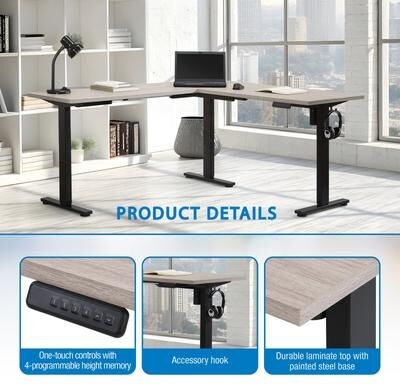 OSP Home Furnishings "OSP Primo 60"" Sit/Stand Desk with Adjustable Height"