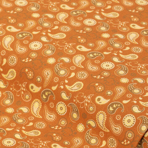 Baumwollstoff Paisley klein "Mona", orange-color