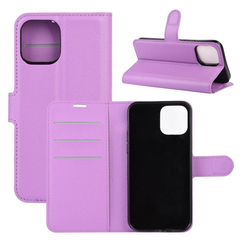 Cover-Discount iPhone 12 mini - Leder Etui Hülle violett (Apple iPhone 12 mini) (101121656H)