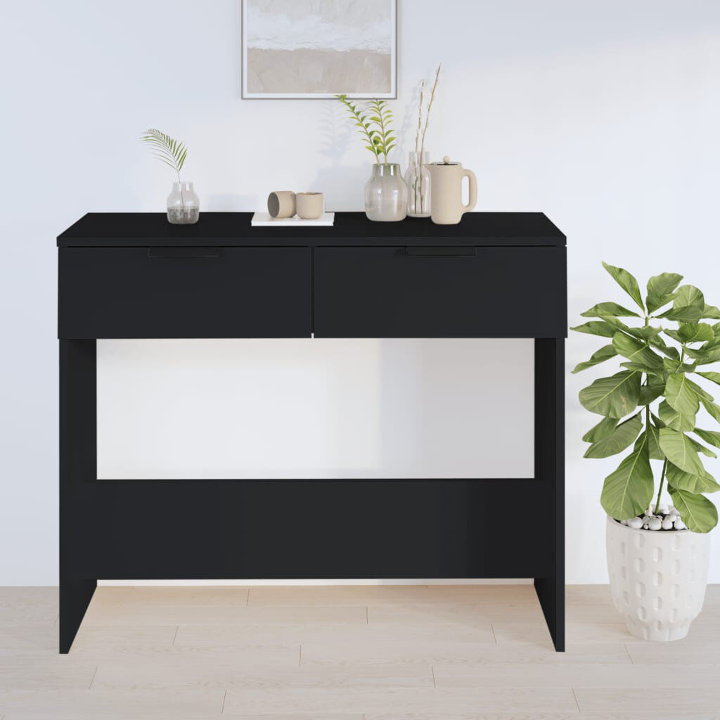 17 Stories Johnath 90 cm W Console Table Black