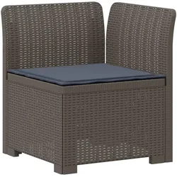 vidaXL, Gartenlounge, Kasenes (Sofa + Mittel + Ecke)
