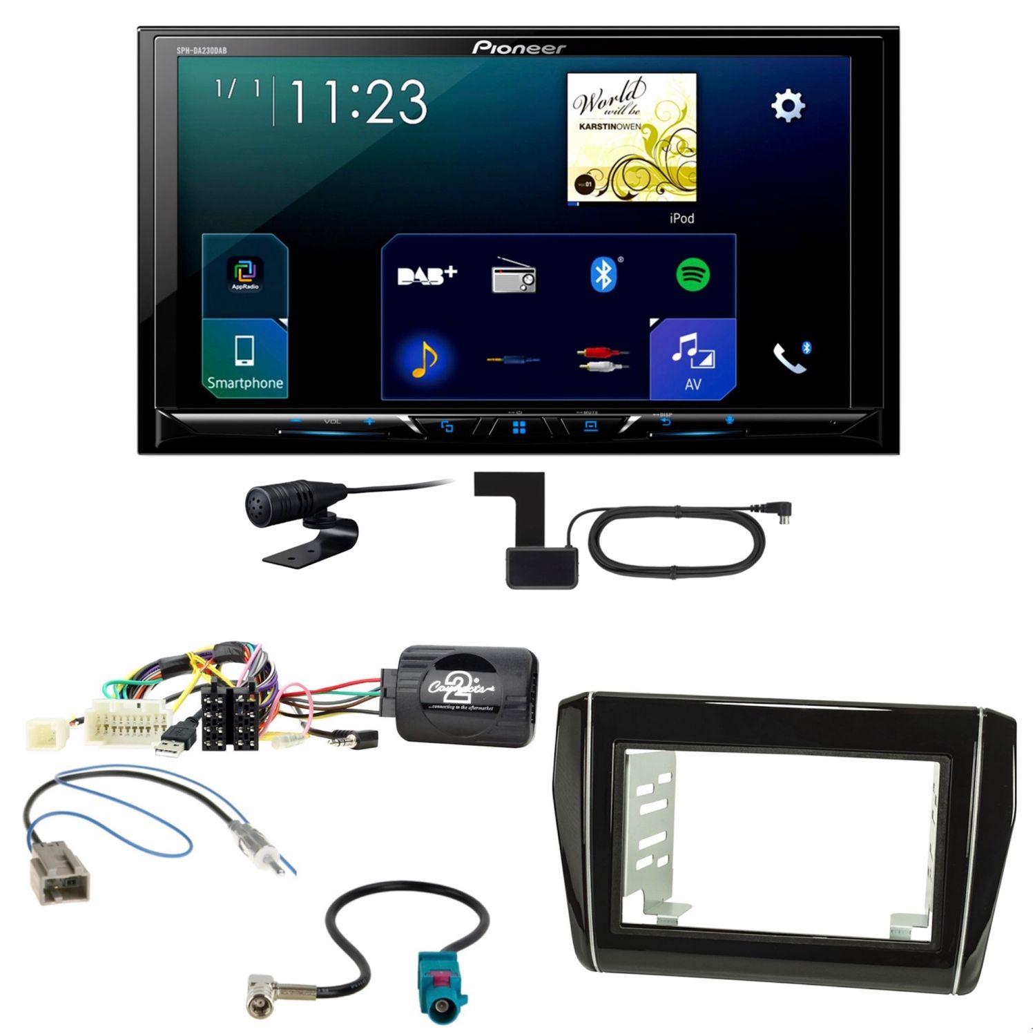 Pioneer SPH-DA230DAB Android Auto CarPlay Einbauset für Suzuki Swift AZ ab 2017