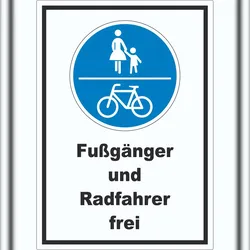 HB-Druck Fußgänger und Radfahrer frei Aufkleber A7 (74x105mm)