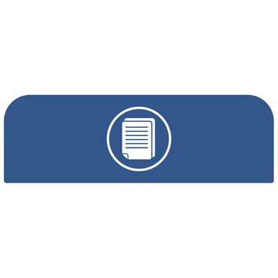 Hinweistafel aus verzinktem Stahl für Rubbermaid Recycling-Station Papier | 87 Liter | Blau von PROREGAL