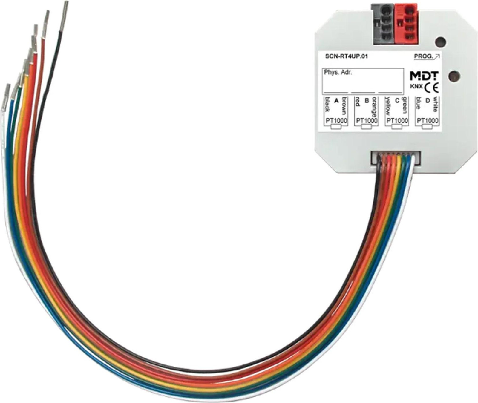 MDT KNX temperatuurregelaar en sensor, 4-voudig, 1 stuk