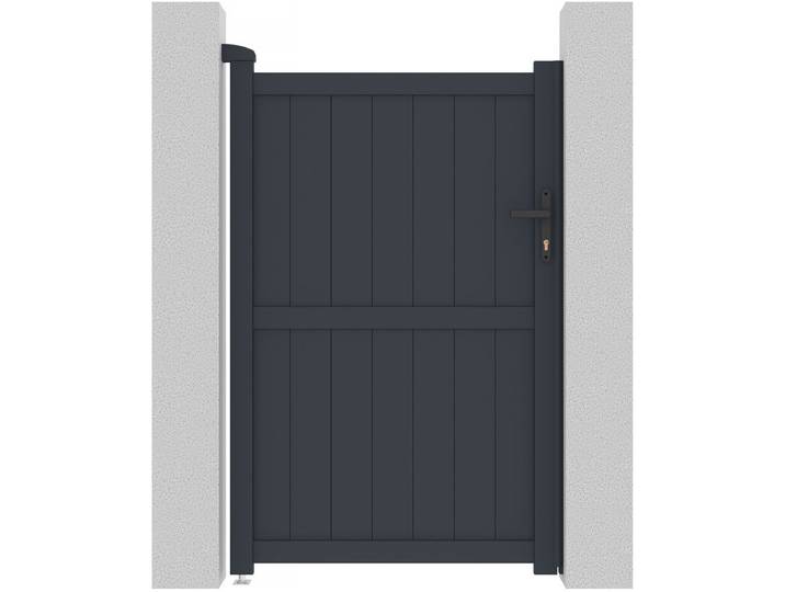 Portillon aluminium Maurice - 101.2 x 155.9 cm - Gris