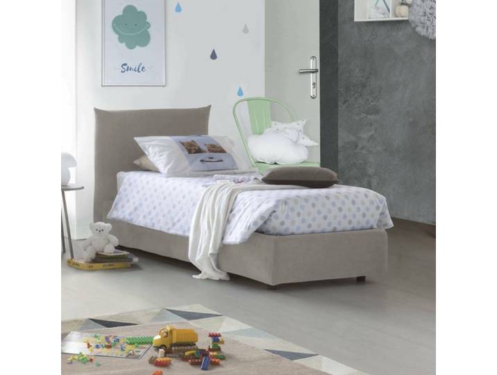 Lit Simple Astianatte Talamo Italie en Tissu Beige