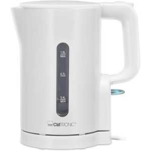 Clatronic Wasserkocher WK 3834, weiß, 1 Liter, 900 Watt, mit Kunststoffgehäuse