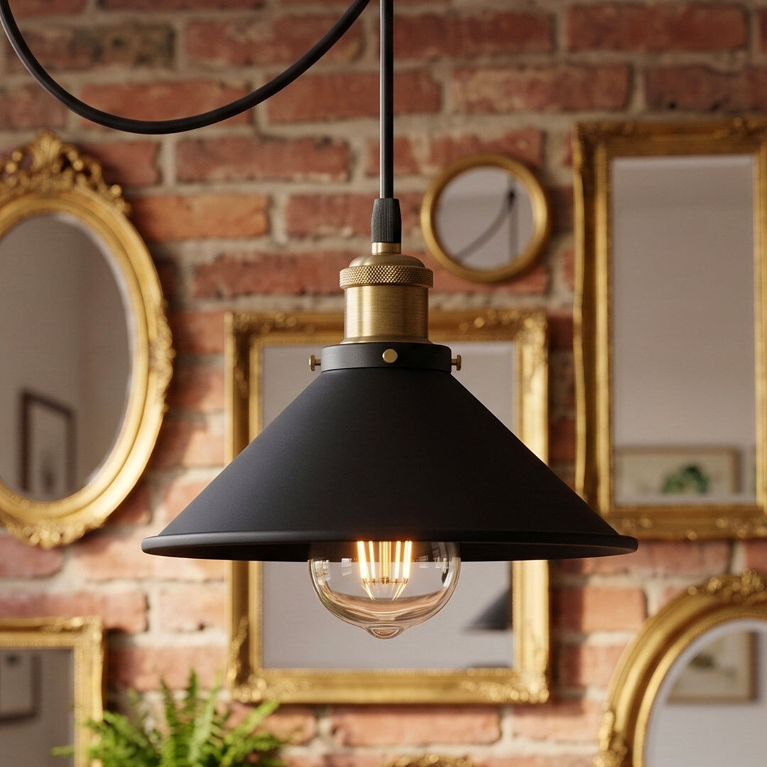 Longshore Tides Romo 3 - Light Cluster Pendant Black 10cm H X 22cm W X 22cm D