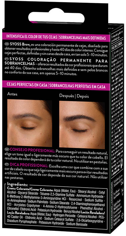 Syoss Teinture De Sourcils sourcils permanents #Noir