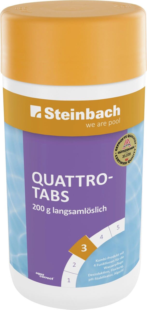 Steinbach Poolpflege Quattrotabs Tabs 1 kg Tabletten, TCCA Multi 85%