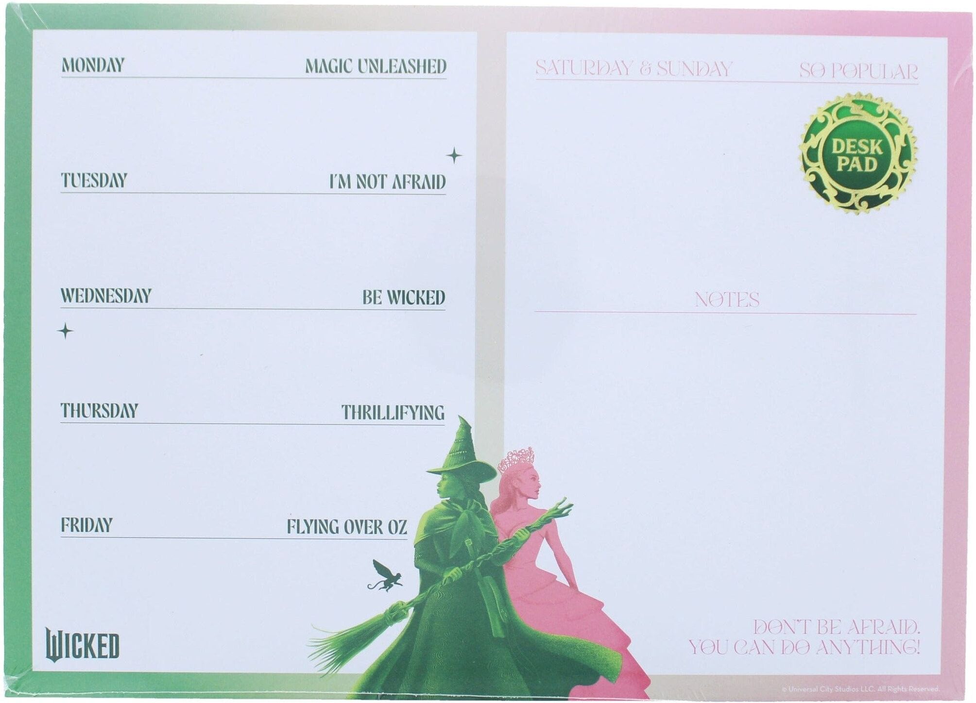 Wicked Desk Pad for Office, Vibrant Design, Durable Material, Generous Size, Blueprint