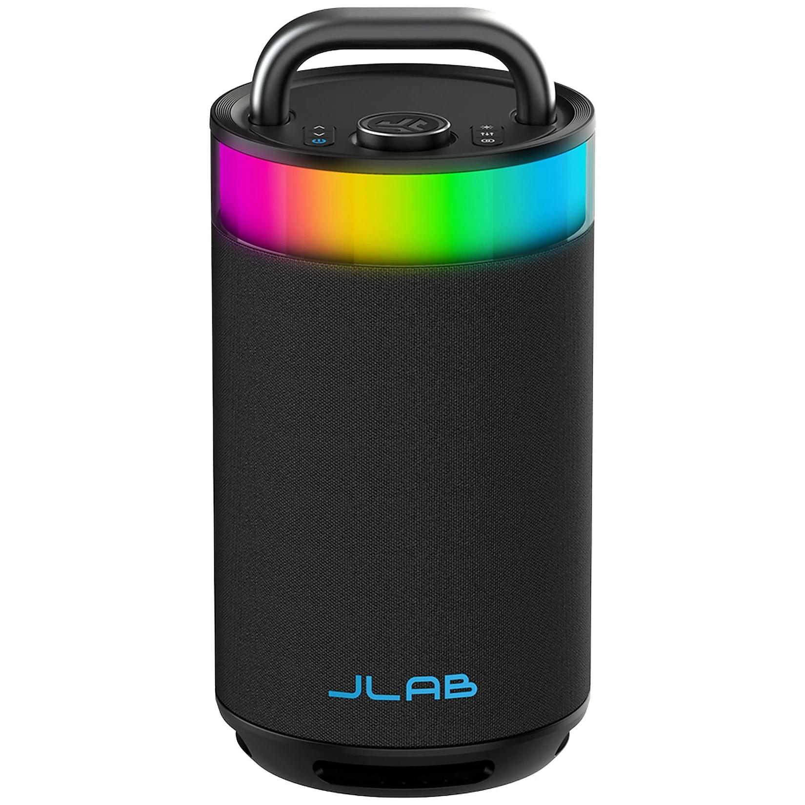 JLab Epic Speaker schwarz Bluetooth-Lautsprecher (100 Watt, RGB Beleuchtung, App, Multipairing, 360-Grad-Sound)
