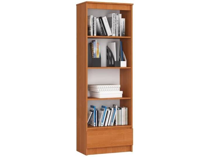 Bibliothèque de bureau AKORD R60 Aulne 60 cm 1 tiroir façade Aulne 4 étagères 60x35x180 cm