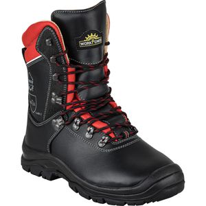 SWS Schnittschutzstiefel Black Forest, S3, Schnittschutzklasse 2, Echt Leder, Größe 42