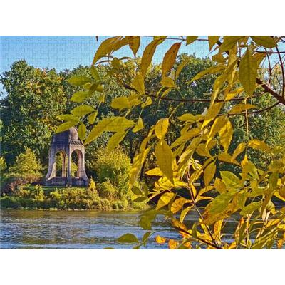 CALVENDO Puzzle Marientempel am Adolf Mittag See | 1000 Teile Lege-Größe 64x48cm Foto-Puzzle für glückliche Stunden