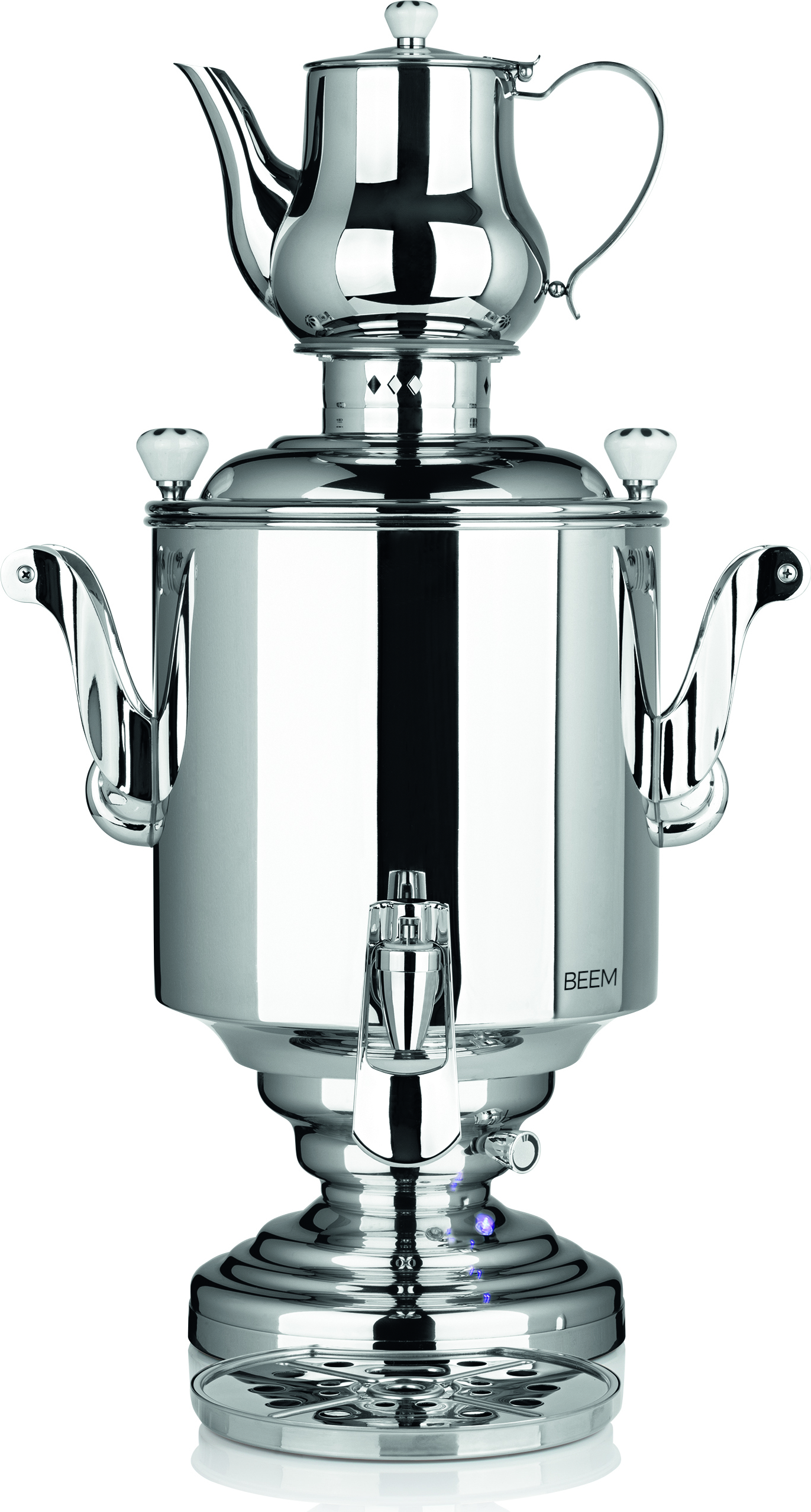 BEEM Samowar Katharina+ 15l 3000W Edelstahl mit Dispenser & Abtropfschale